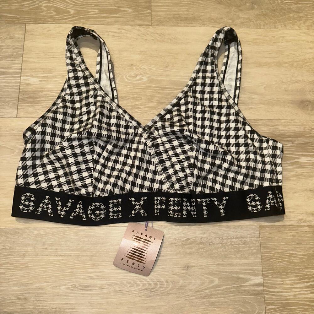 NWT Savage X Fenty Gingham Check'D Out Forever Savage Bralette Size 3X